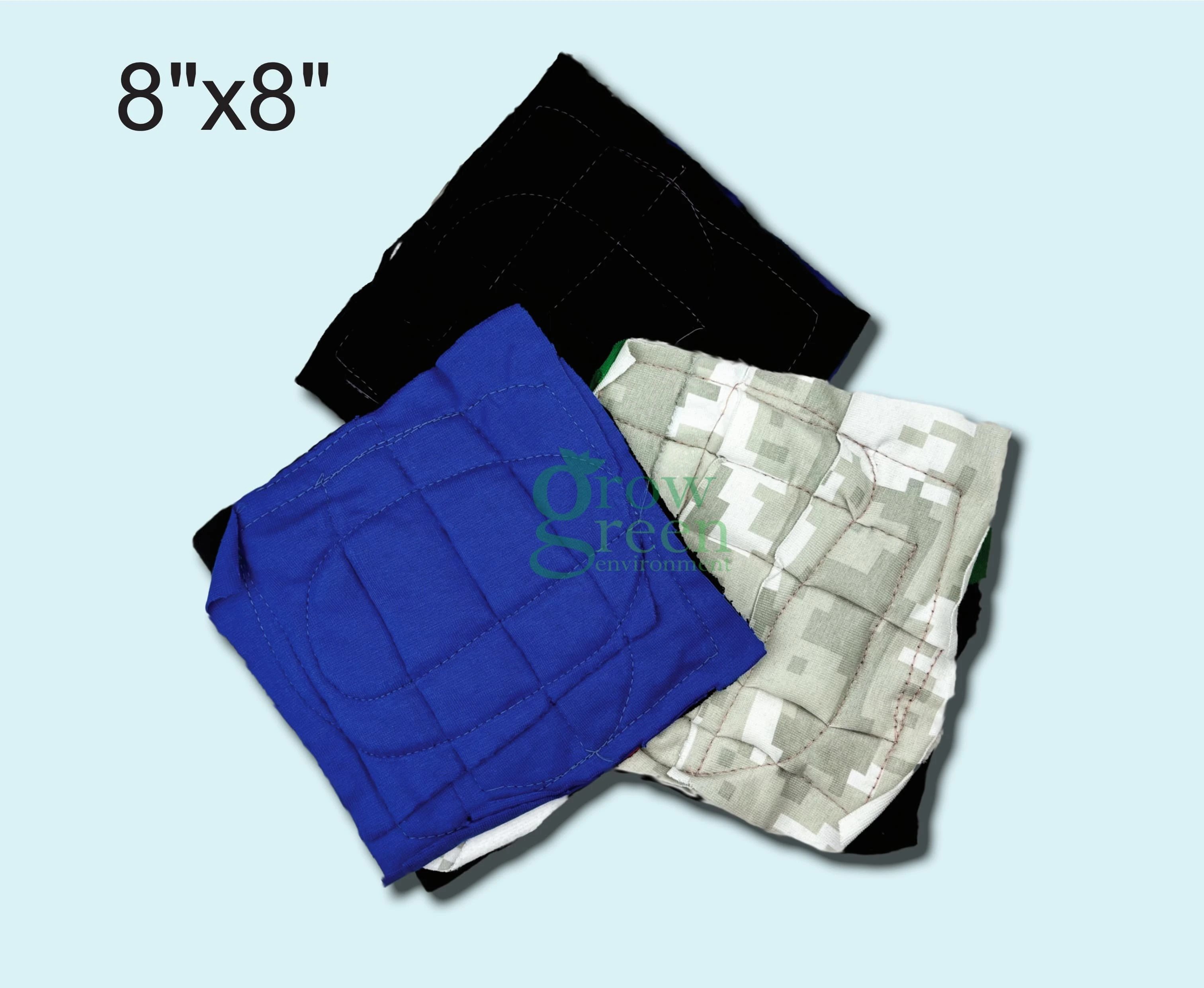 ผ้าเย็บวนสี 8x8